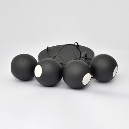 LED Пендел MIDWAY 4xGU10/4,8W/230V черен