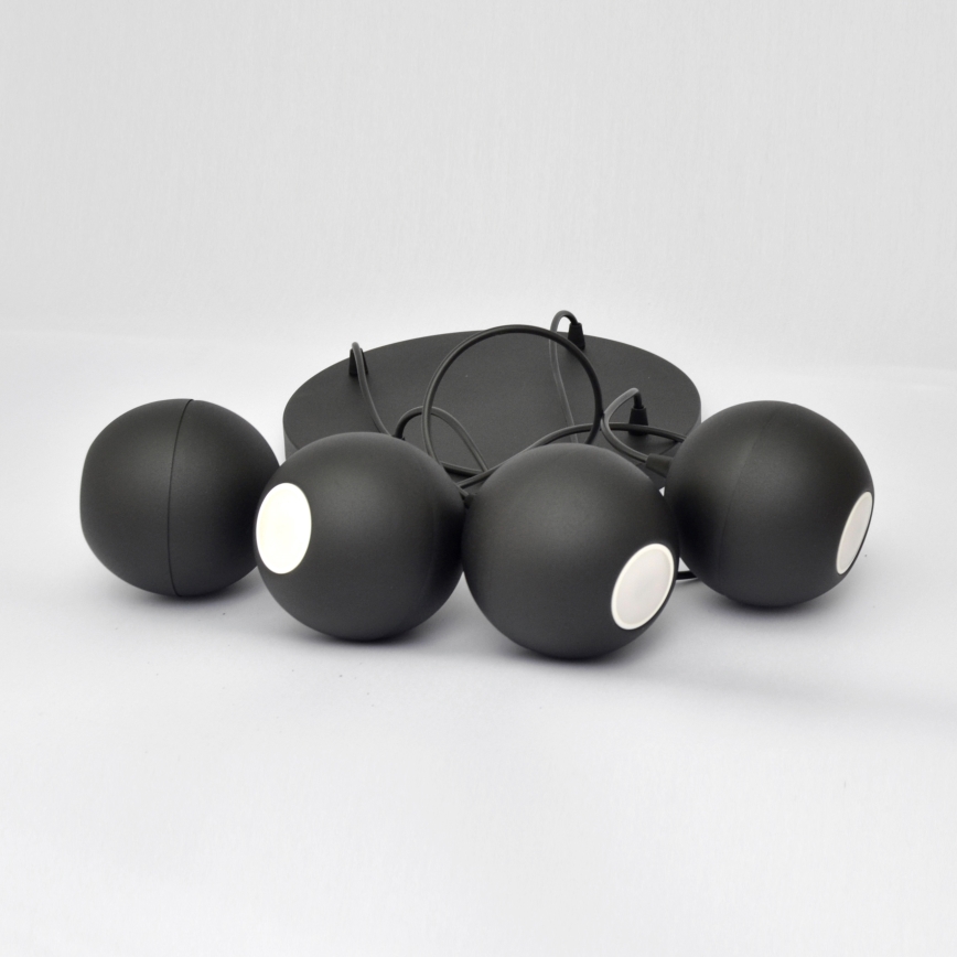 LED Пендел MIDWAY 4xGU10/4,8W/230V черен