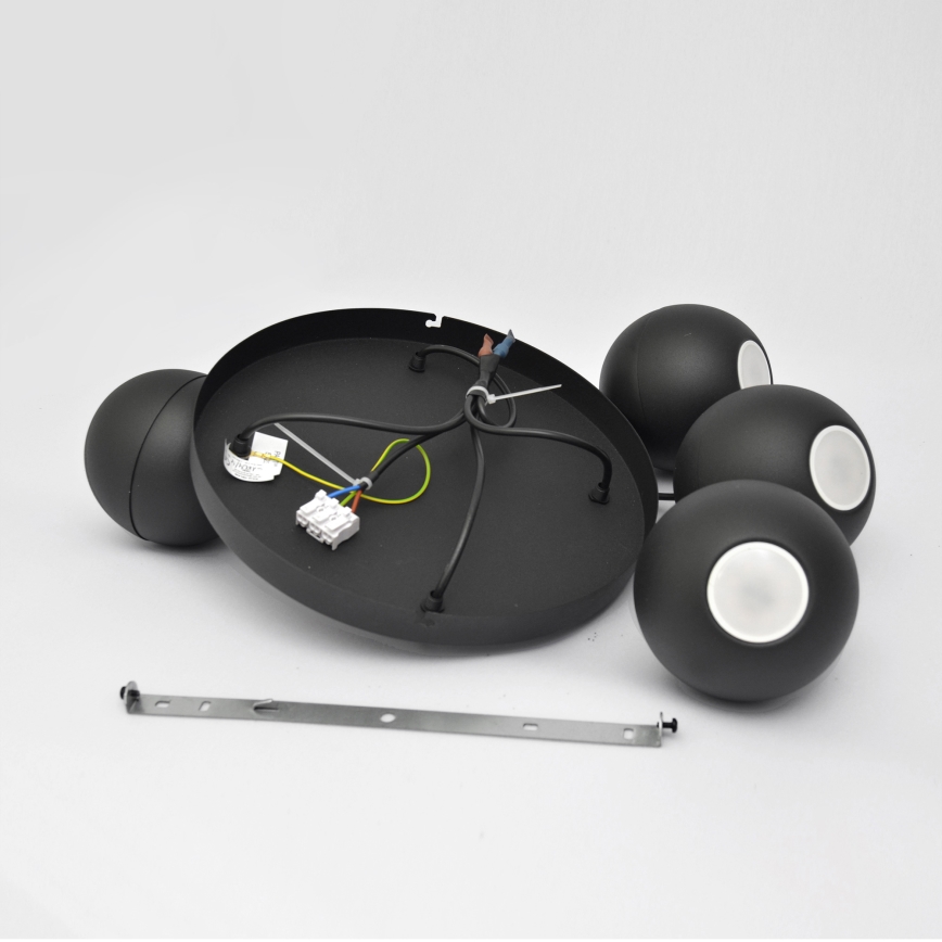 LED Пендел MIDWAY 4xGU10/4,8W/230V черен