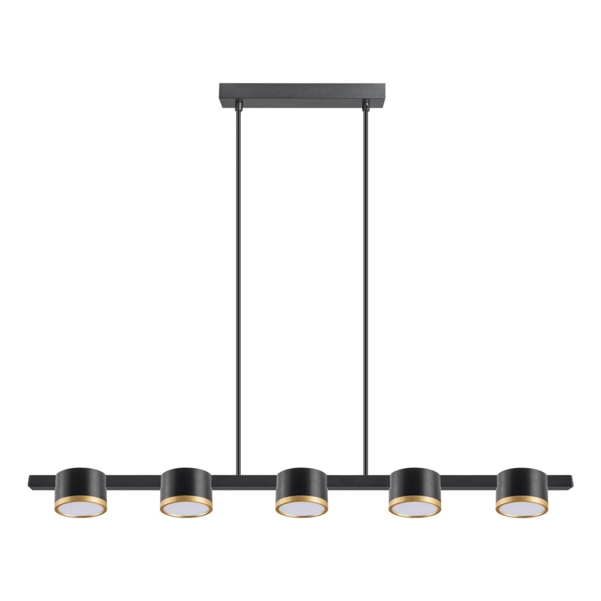 LED Пендел MIRELLA 5xGX53/6W/230V черен