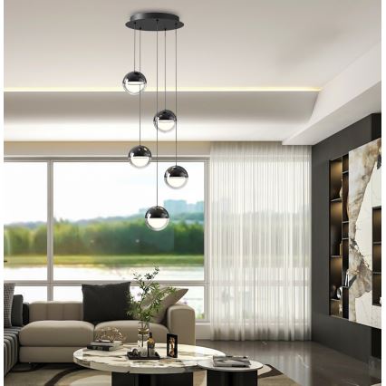 LED пендел на кабел ZIREA LED/30W/230V черен