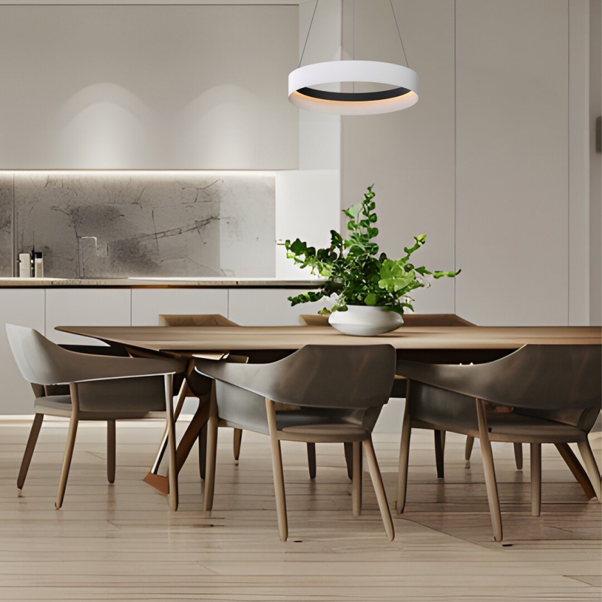 LED Пендел ORBITA LED/52W/230V бял/черен