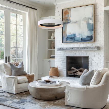 LED Пендел ORBITA LED/52W/230V бял/черен