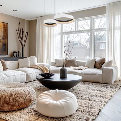 LED Пендел ORBITA LED/72W/230V бял/черен