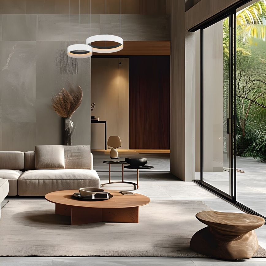 LED Пендел ORBITA LED/72W/230V бял/черен