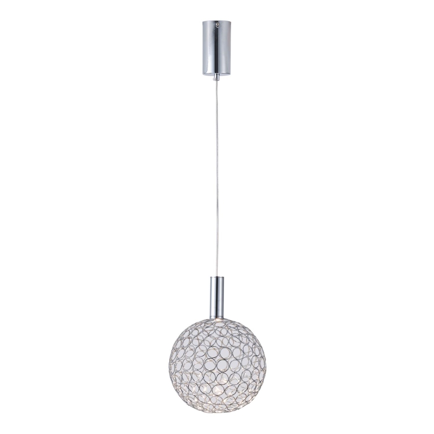 LED Пендел PERFORATO LED/6,3W/230V 3000K лъскав хром Ø 20 см