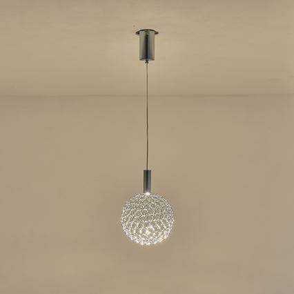 LED Пендел PERFORATO LED/6,3W/230V 3000K лъскав хром Ø 20 см