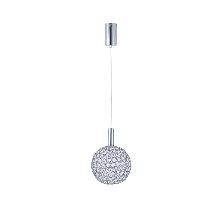 LED Пендел PERFORATO LED/6,3W/230V 3000K лъскав хром Ø 20 см