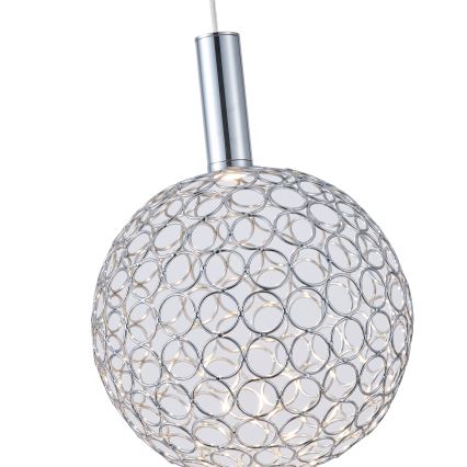 LED Пендел PERFORATO LED/6,3W/230V 3000K лъскав хром Ø 20 см