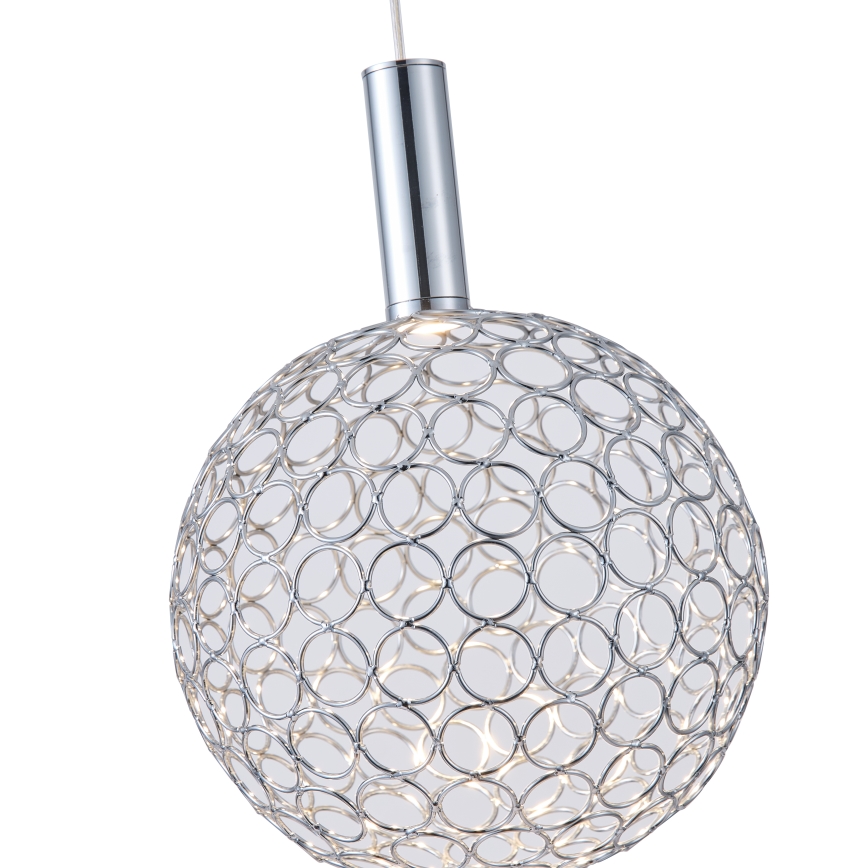 LED Пендел PERFORATO LED/6,3W/230V 3000K лъскав хром Ø 20 см