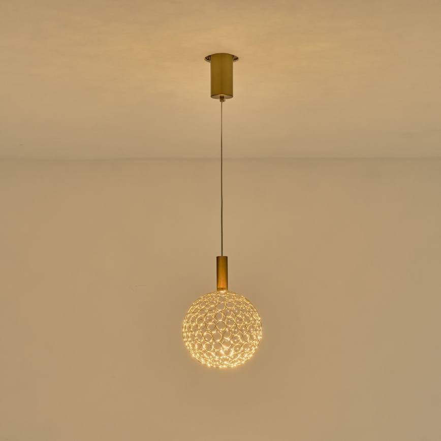 LED Пендел PERFORATO LED/6,3W/230V 3000K златист Ø 20 см