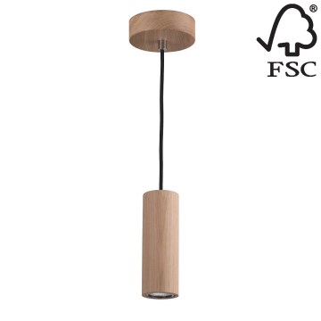 LED Пендел PIPE 1xGU10/5W/230V матов дъб - FSC сертифициран