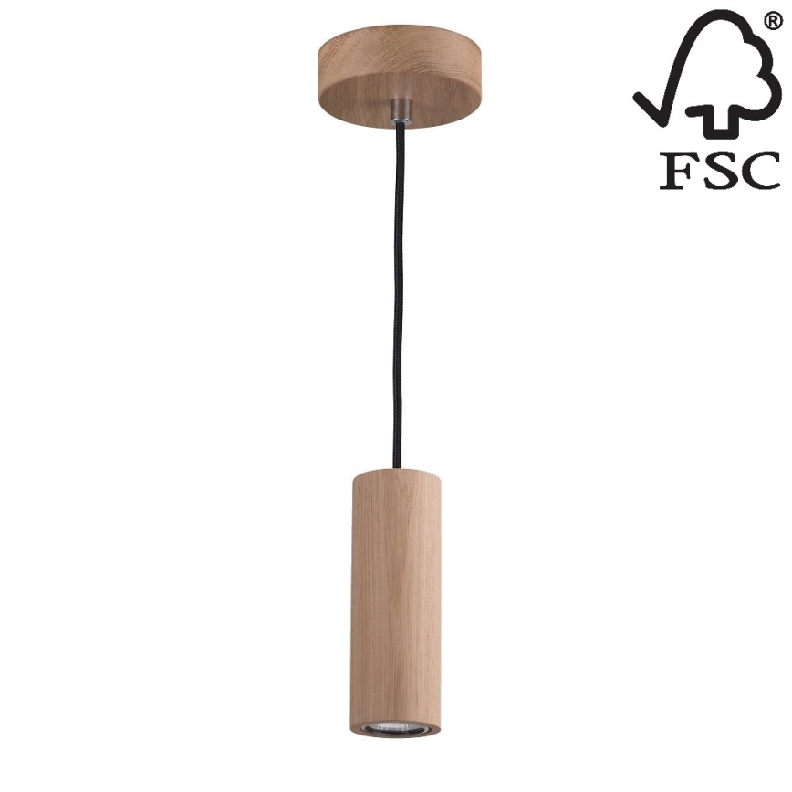 LED Пендел PIPE 1xGU10/5W/230V матов дъб - FSC сертифициран