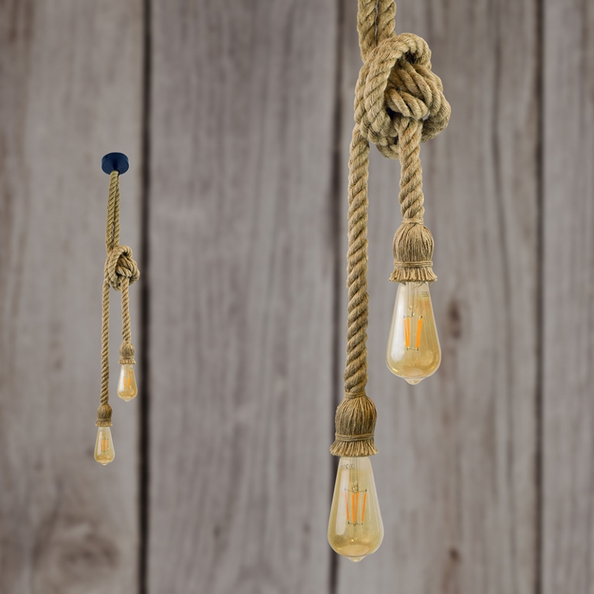 LED Пендел ROPE 2xE27/10W/230V
