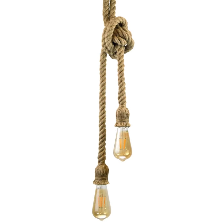 LED Пендел ROPE 2xE27/10W/230V