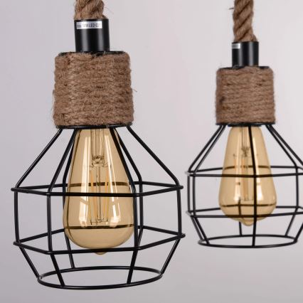 LED Пендел ROPE ALEGRA 4xE27/10W/230V