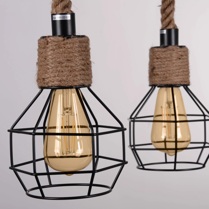 LED Пендел ROPE ALEGRA 4xE27/10W/230V