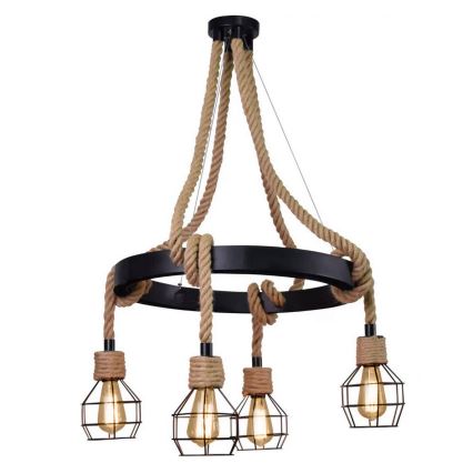 LED Пендел ROPE ALEGRA 4xE27/10W/230V