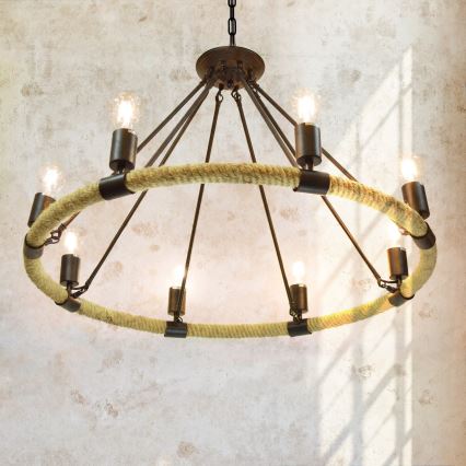LED Пендел ROPE ARTHUR 8xE27/6W/230V