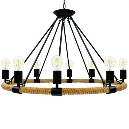 LED Пендел ROPE ARTHUR 8xE27/6W/230V