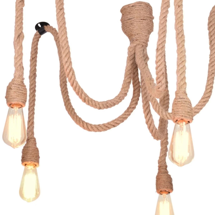 LED Пендел ROPE CASA 5xE27/10W/230V паяк