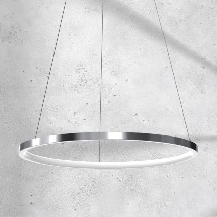 LED Пендел ROTONDA LED/27W/230V матов хром