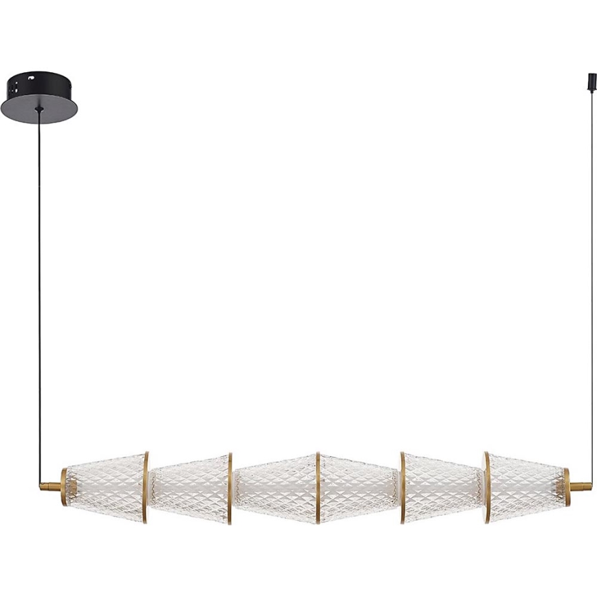 LED Пендел SANSA LED/11W/230V златист/прозрачен
