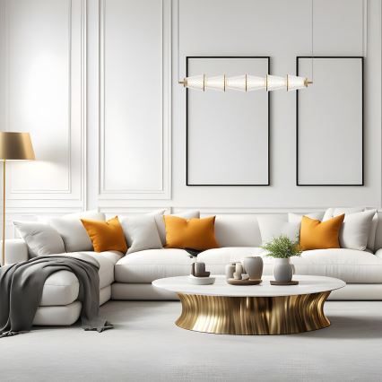 LED Пендел SANSA LED/11W/230V златист/прозрачен