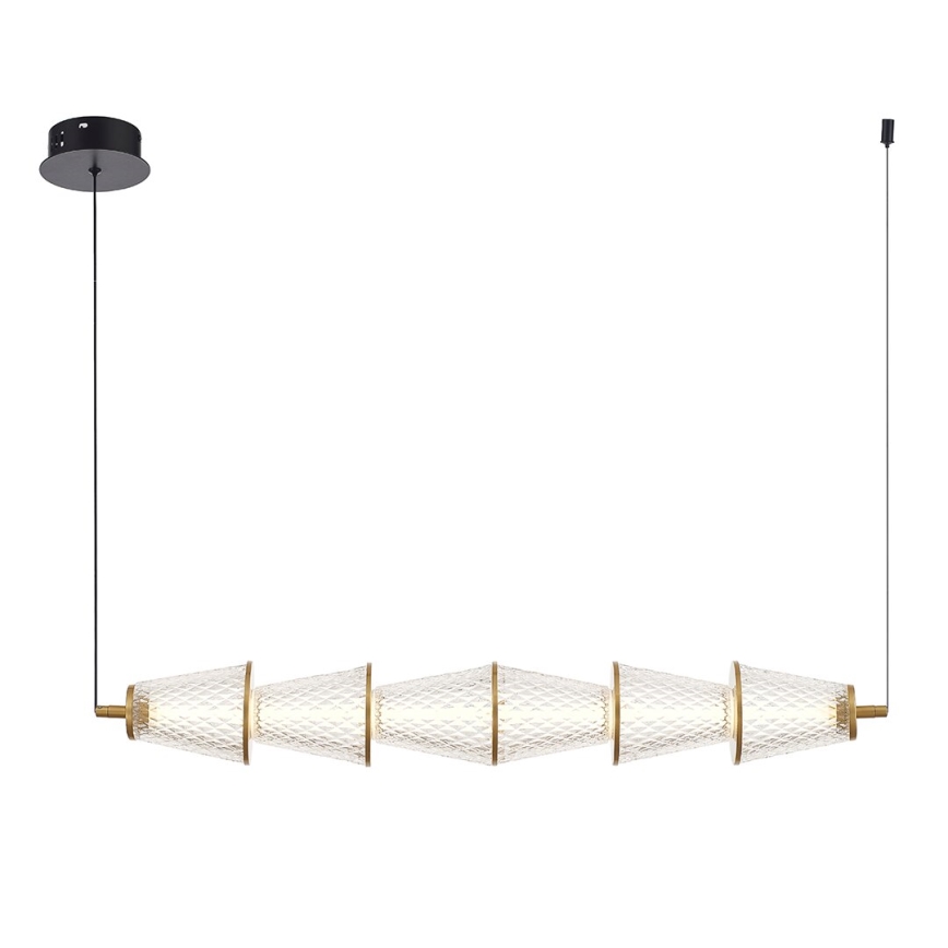 LED Пендел SANSA LED/11W/230V златист/прозрачен