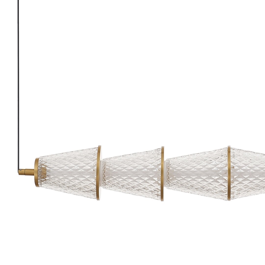 LED Пендел SANSA LED/11W/230V златист/прозрачен