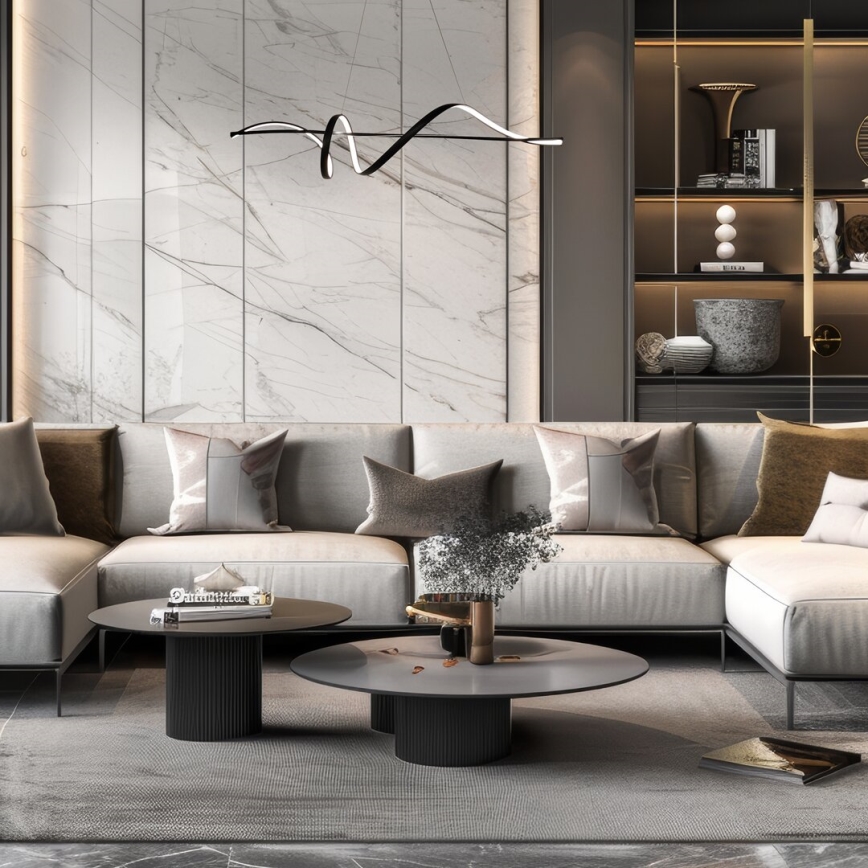 LED Пендел SASH LED/36W/230V черен