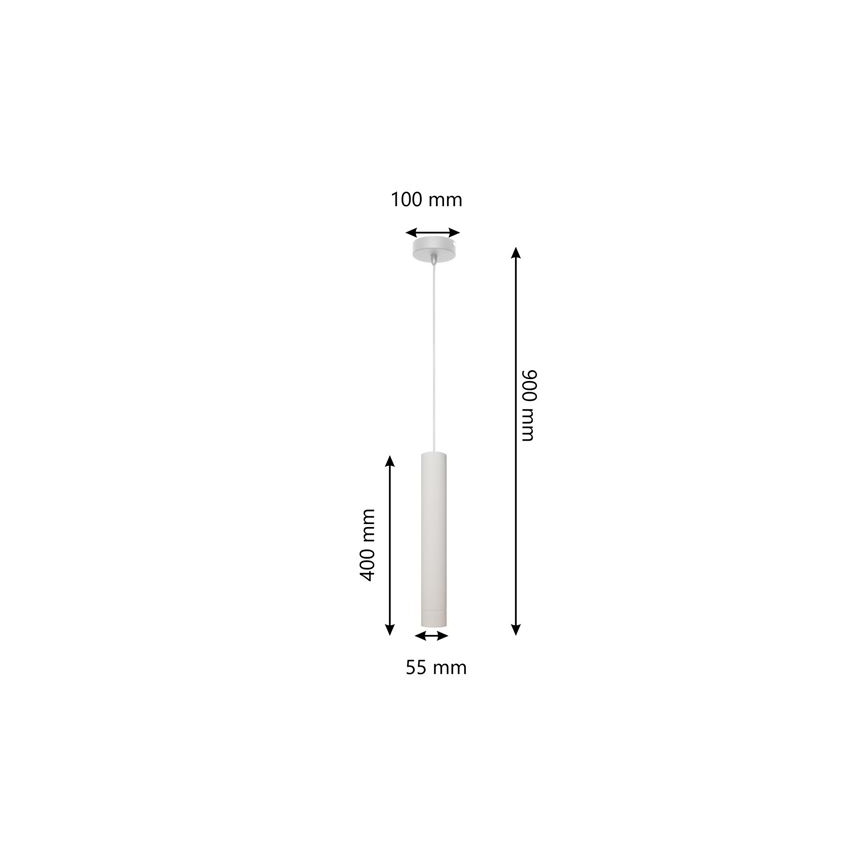 LED Пендел TUBA 1xGU10/4,8W/230V бял