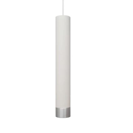 LED Пендел TUBA 1xGU10/4,8W/230V бял/матов хром