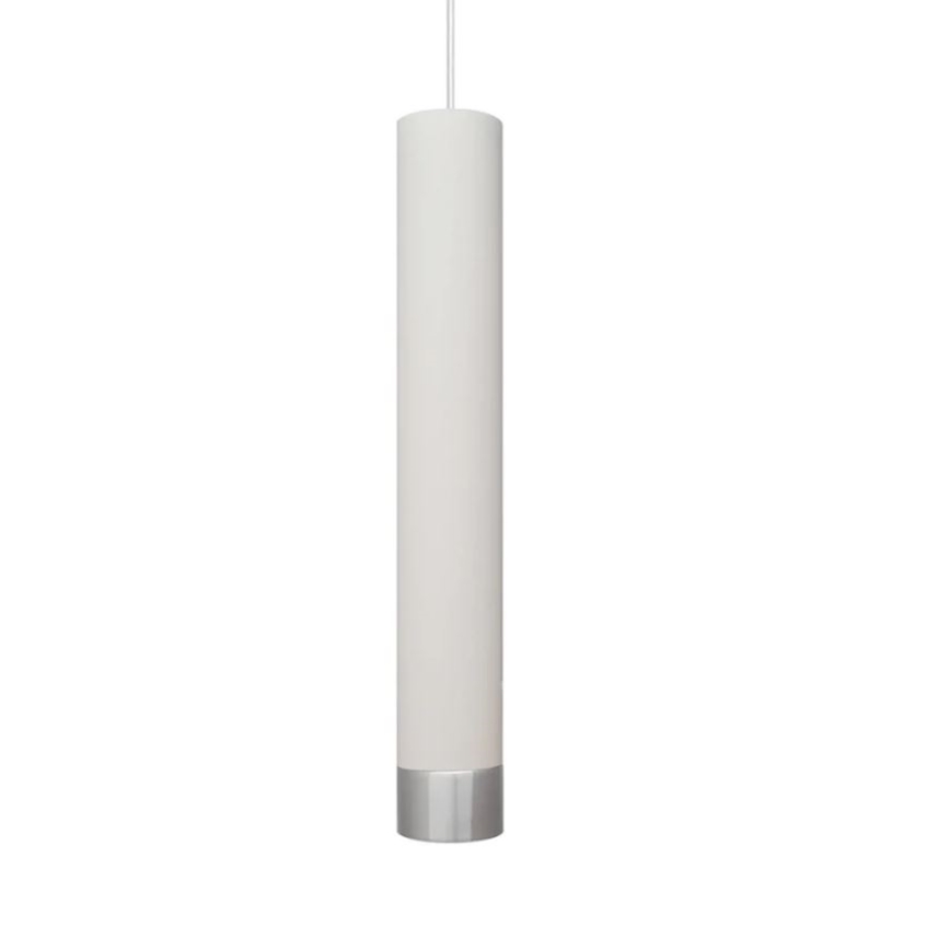 LED Пендел TUBA 1xGU10/4,8W/230V бял/матов хром