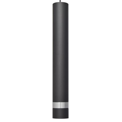 LED Пендел TUBA 1xGU10/4,8W/230V черен/лъскав хром