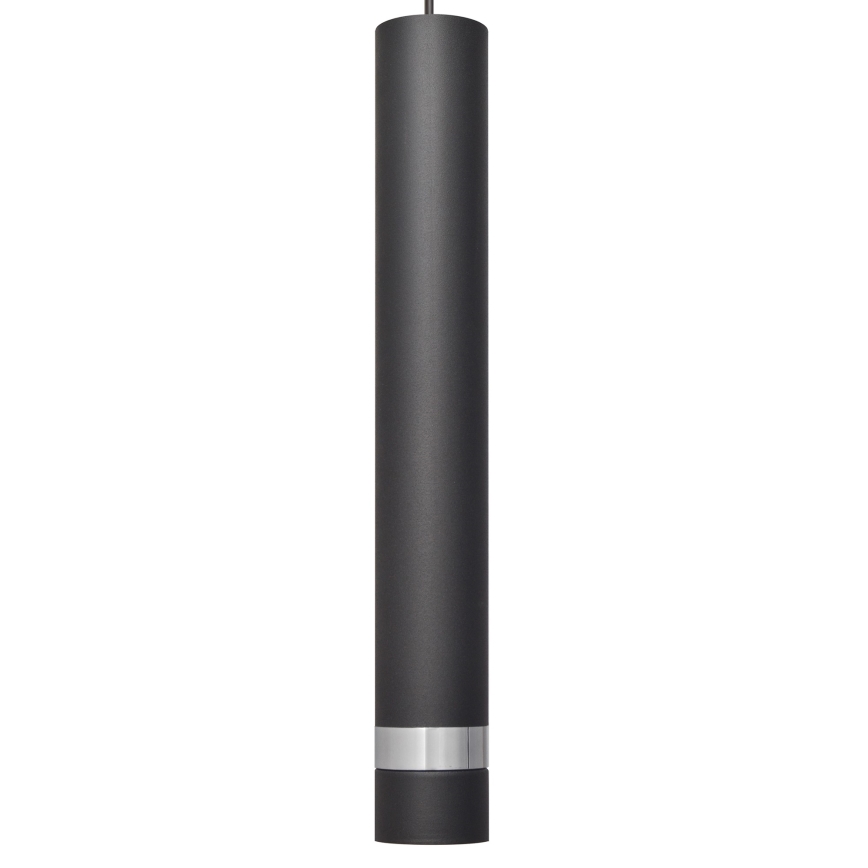 LED Пендел TUBA 1xGU10/4,8W/230V черен/лъскав хром