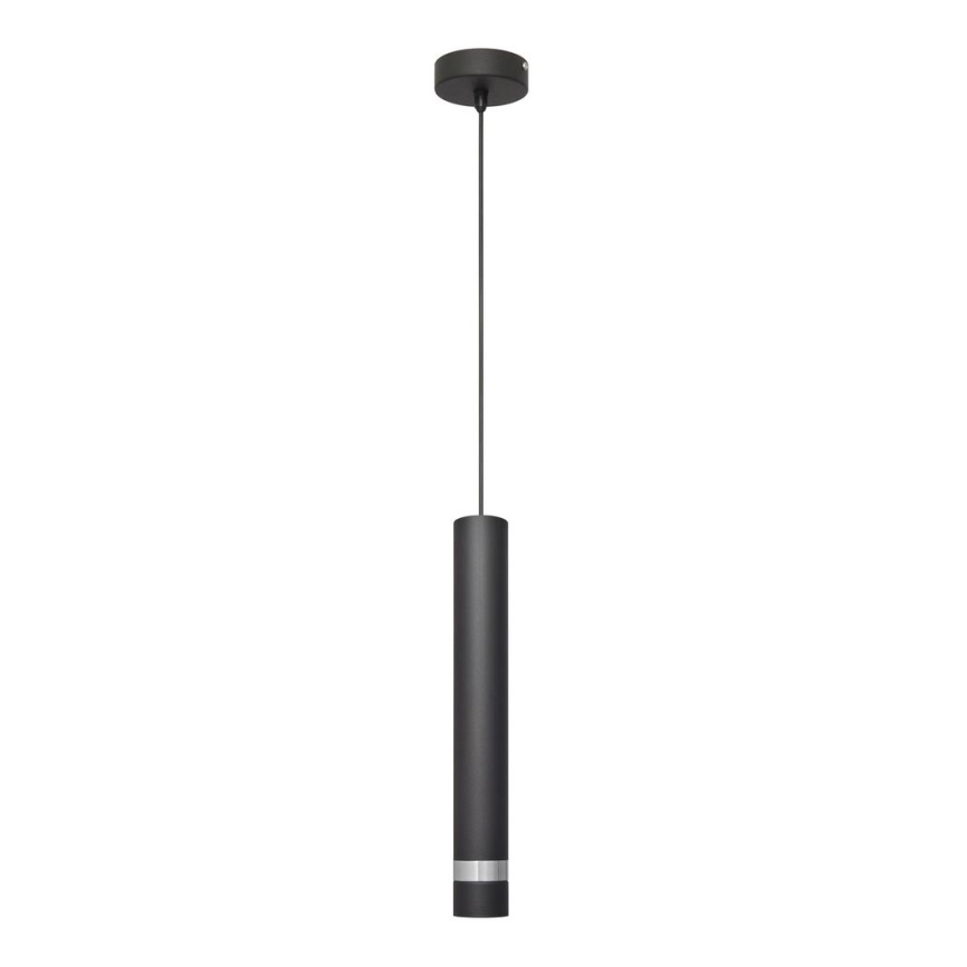 LED Пендел TUBA 1xGU10/4,8W/230V черен/лъскав хром