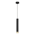 LED Пендел TUBA 1xGU10/4,8W/230V черен/златист
