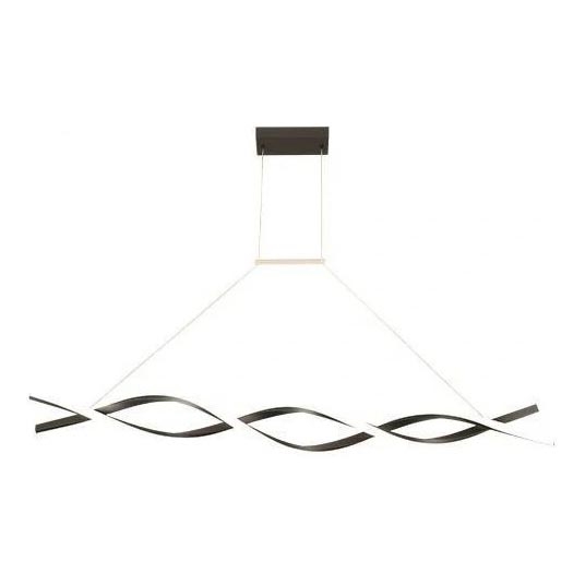 LED Пендел TWIST LED/37W/230V 4000K 120 см черен