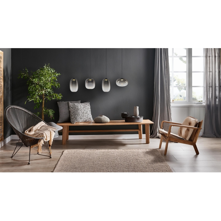 LED Пендел VASO LED/15W/230V черен/опушен