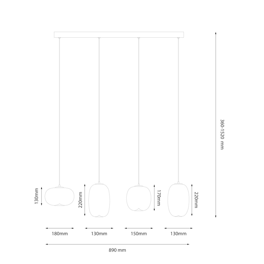LED Пендел VASO LED/15W/230V черен/опушен