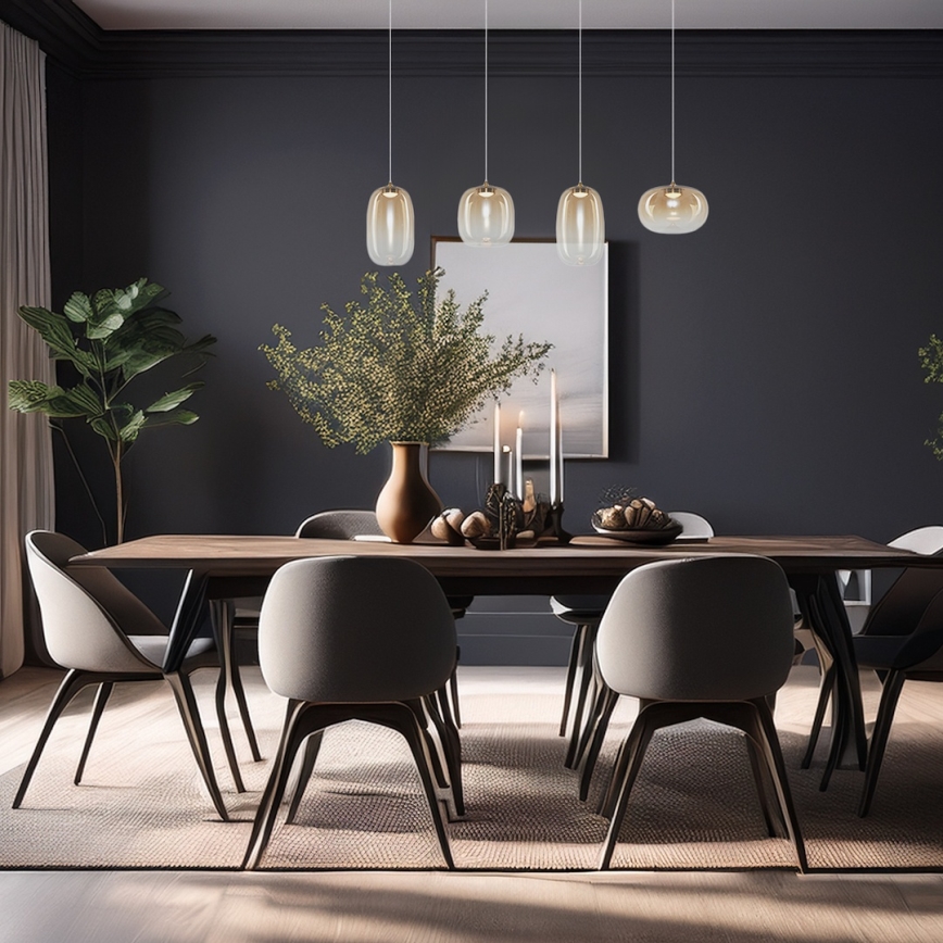 LED Пендел VASO LED/15W/230V златист/опушен