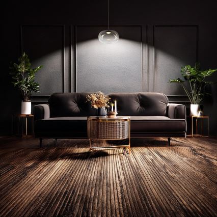 LED Пендел VASO LED/4W/230V Ø 18 см черен/опушен