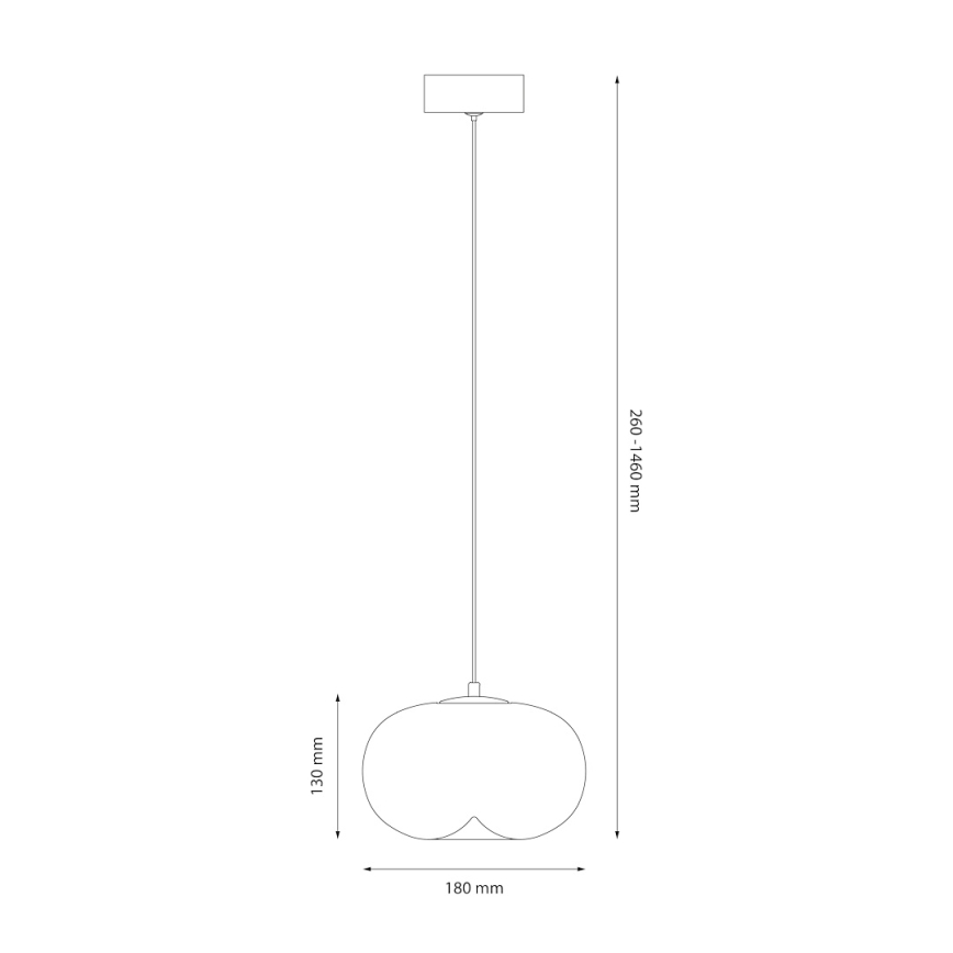 LED Пендел VASO LED/4W/230V Ø 18 см златист/опушен