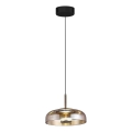 LED Пендел VETRO LED/6W/230V Ø 23 см бежов/черен