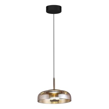 LED Пендел VETRO LED/6W/230V Ø 23 см бежов/черен