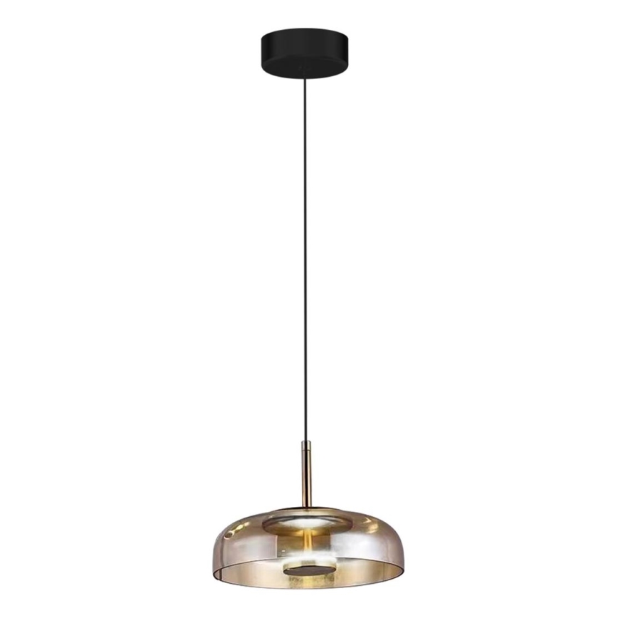 LED Пендел VETRO LED/6W/230V Ø 23 см бежов/черен