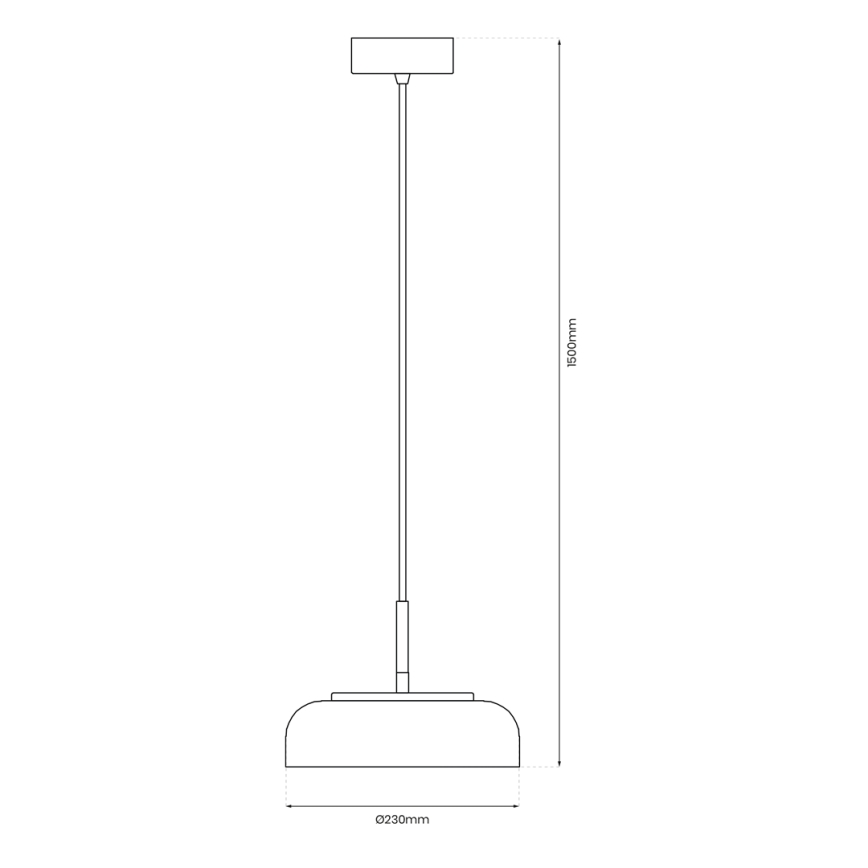 LED Пендел VETRO LED/6W/230V Ø 23 см бежов/черен