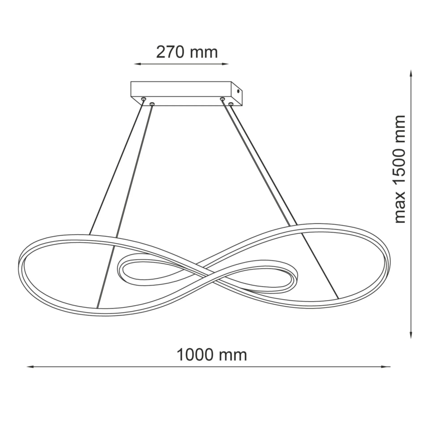 LED Пендел ZUMBA LED/50W/230V златист
