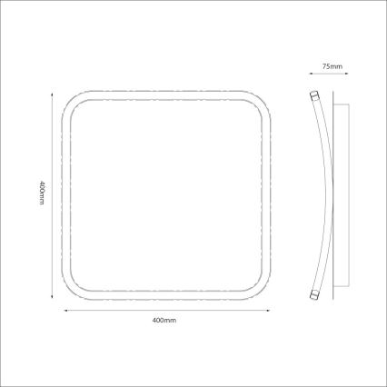 LED плафон CALI LED/30W/230V 40x40 cm черен